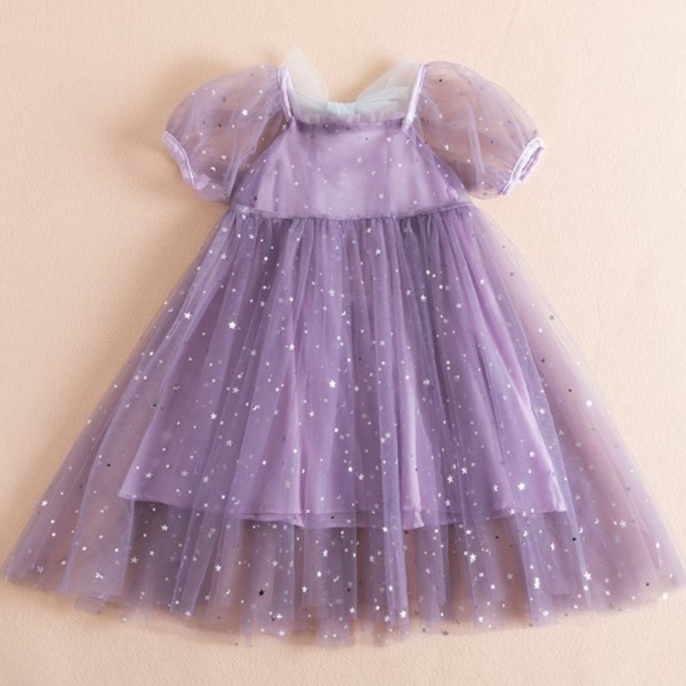 Toddler Birthday Dress, Birthday Girl Dress, Holiday Girl Dress, Star Dress
